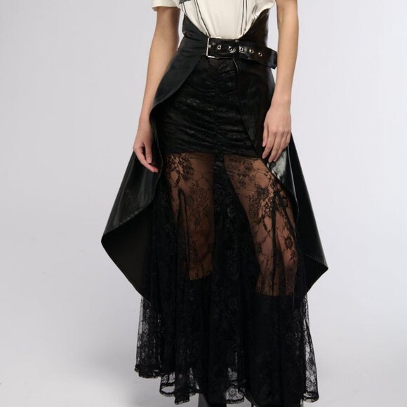 " THE HIGH AND LOW'S " PU BELT SKIRT (BRAND NEW!!!!!!!!!!!!!!!!!!! - Picture 1 of 6
